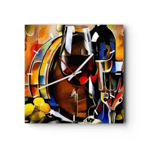 Relógio de parede - Relógio em vidro - E o mundo ganha cor - 30x30 cm