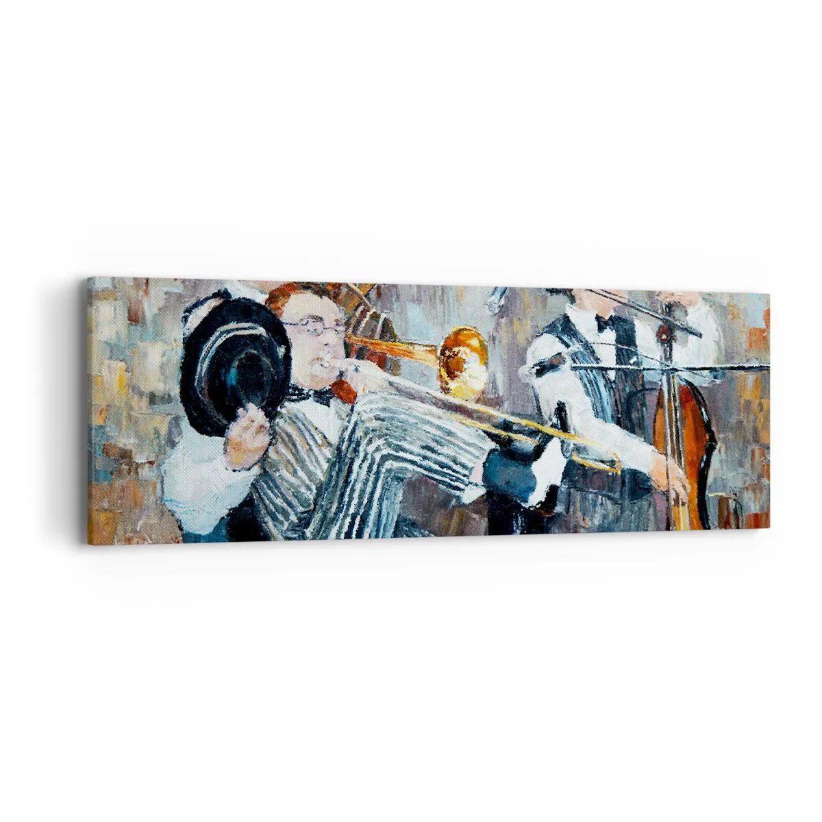 Quadro em tela - Todo aquele jazz - 90x30 cm