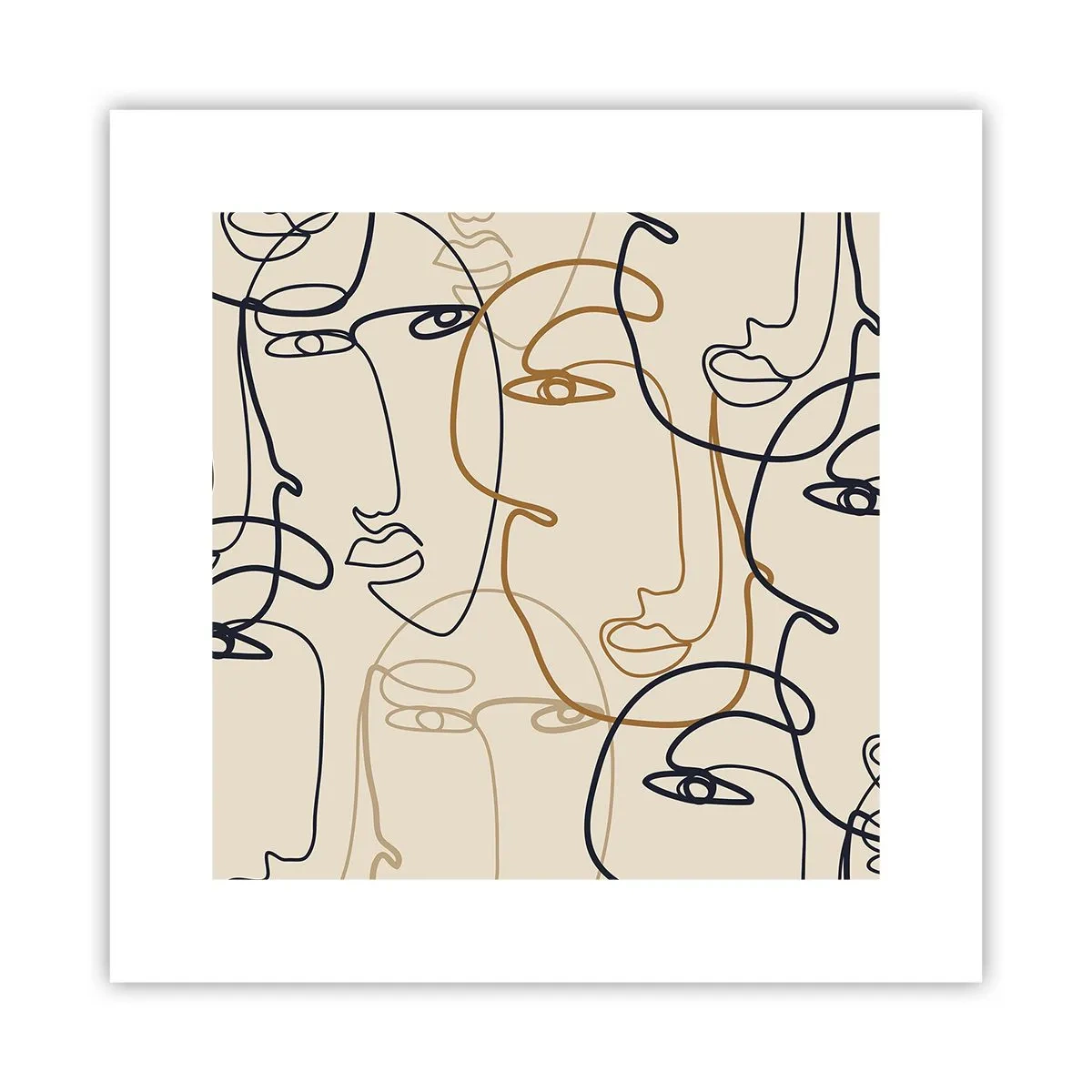 Pôster - Retrato multiplicado - 30x30 cm