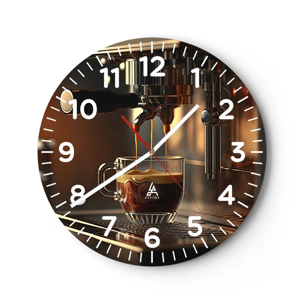 Relógio de parede - Relógio em vidro - Uma mistura sensual - 30x30 cm