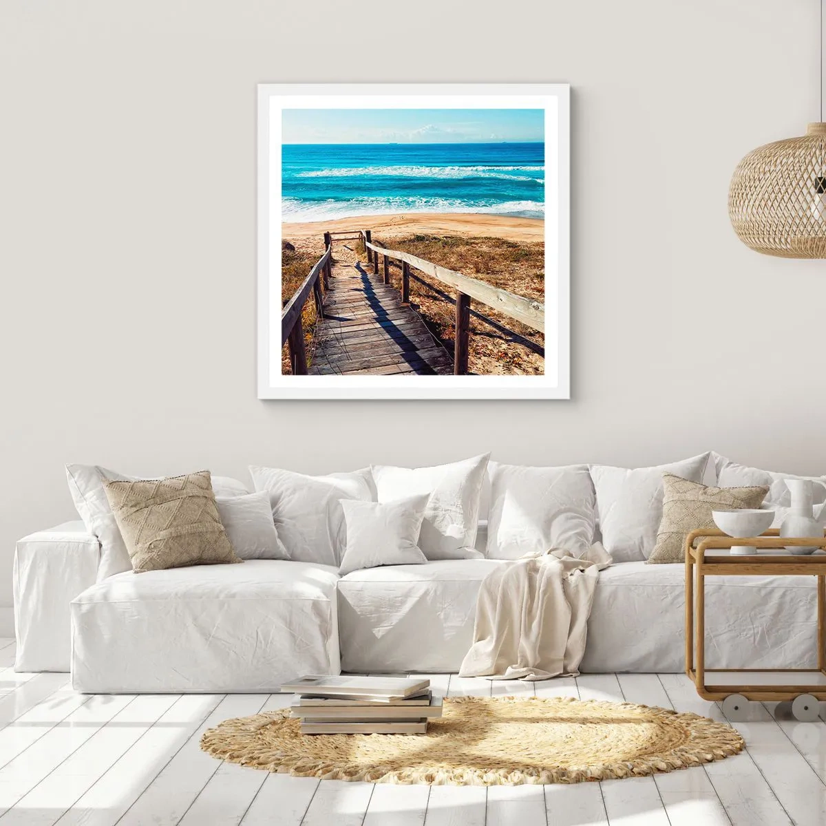 Pôster em moldura branca - Corra! - 30x30 cm