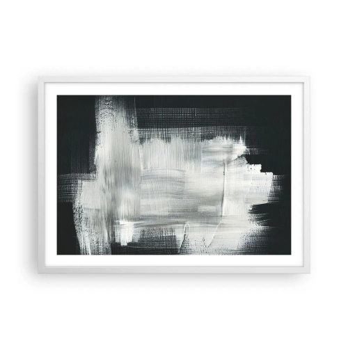 Pôster em moldura branca - Entrelaçado na vertical e horizontal - 70x50 cm