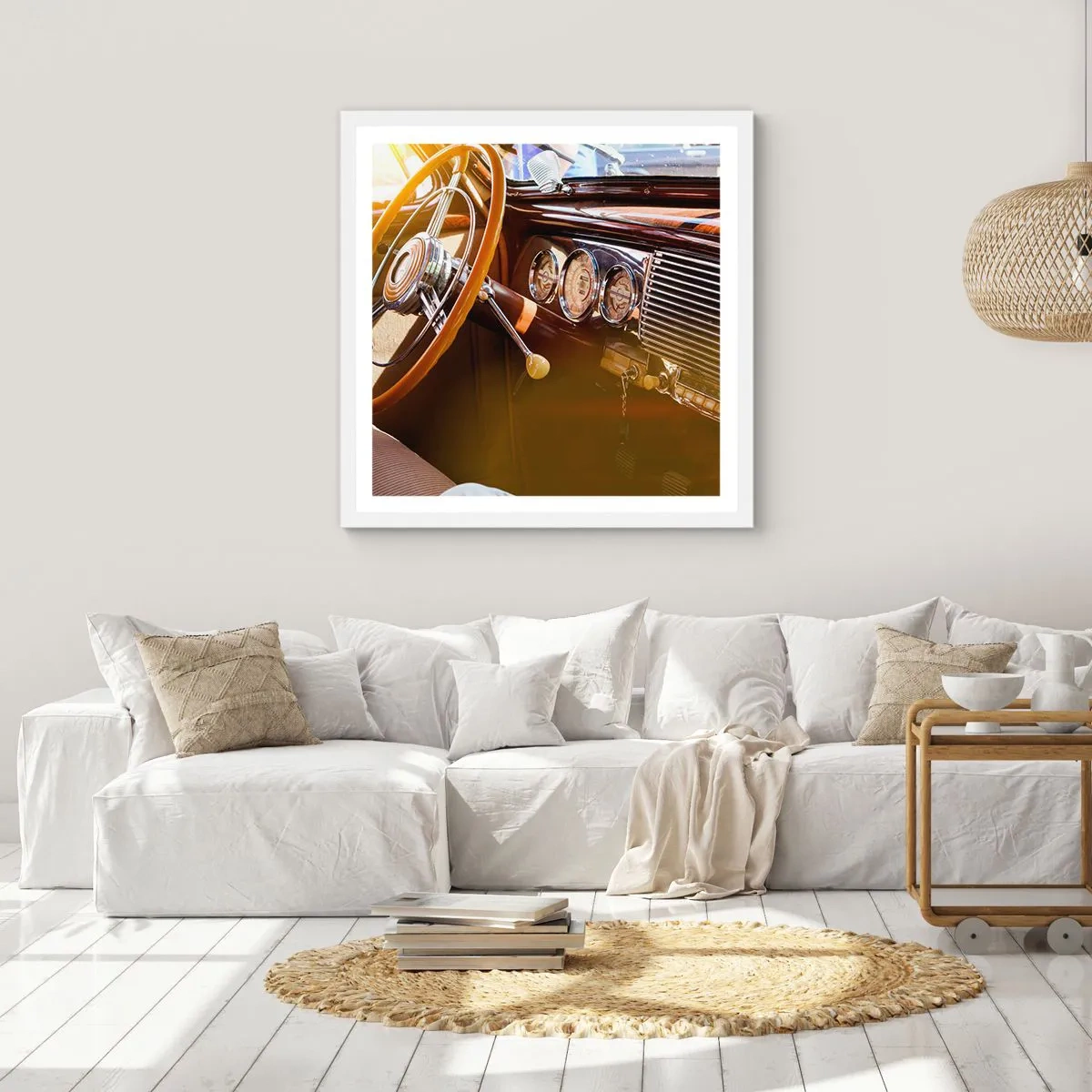 Pôster em moldura branca - Um sopro de luxo do passado - 60x60 cm