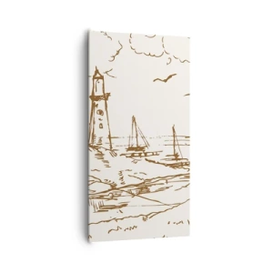 Quadro em tela - Esboço das memórias do verão - 65x120 cm