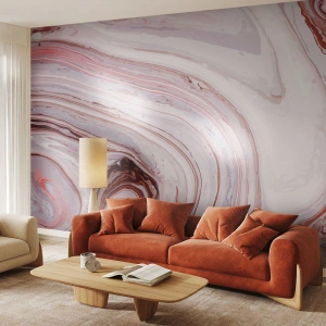 Papel de Parede Premium Sand - Em frente, depois à direita para baixo - Abstração, Pedaço, Padrão Moderno - 400x280 cm