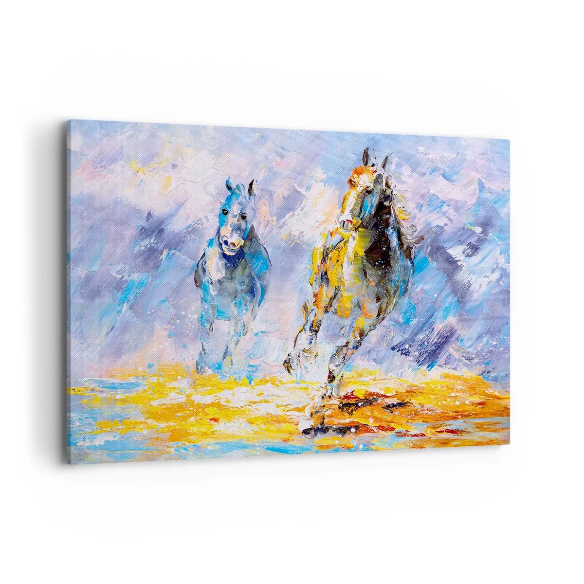 Quadro em tela - Galopando através do brilho - 100x70 cm