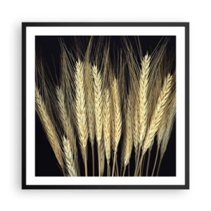 Pôster com moldura preta - Magia rústica - 60x60 cm