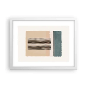 Pôster em moldura branca - Está tudo bem - 40x30 cm