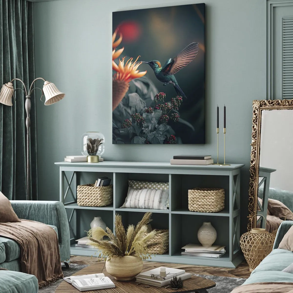 Quadro em tela - Uma vida verdadeiramente colorida - 55x100 cm