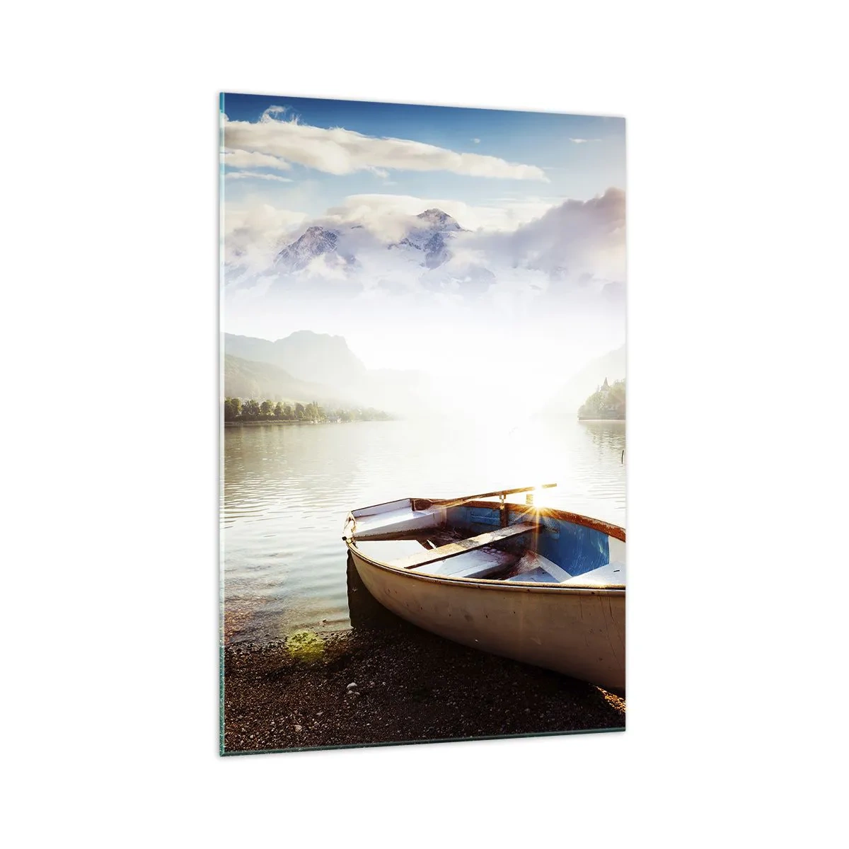 Quadro em vidro - Sobre águas grandes e límpidas - 70x100 cm