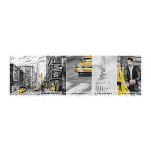 Amostra de papel de parede Premium Canvas - Um conto de Nova Iorque - Cidade, Nova Iorque, Arquitetura - 100x30 cm