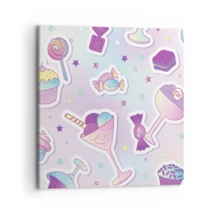 Quadro em tela - Tenha um aniversário todos os dias - 70x70 cm