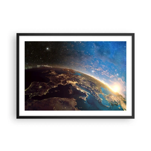 Pôster com moldura preta - Vamos olhar para nós mesmos à distância - 70x50 cm