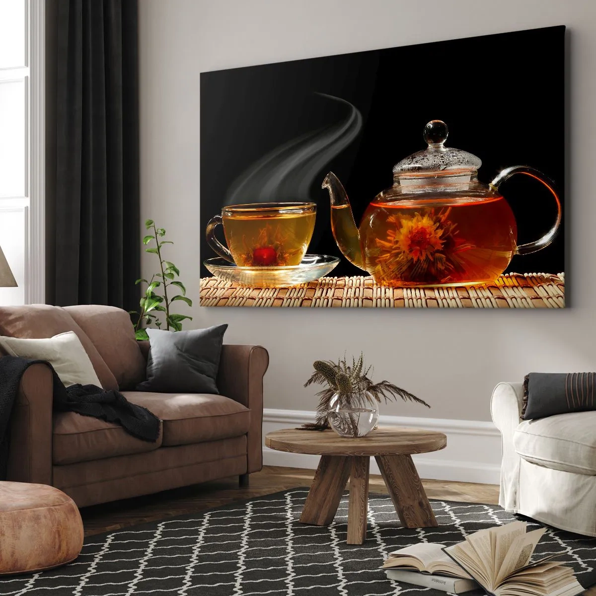 Quadro em tela - A magia e a arte de preparar chá - 120x80 cm