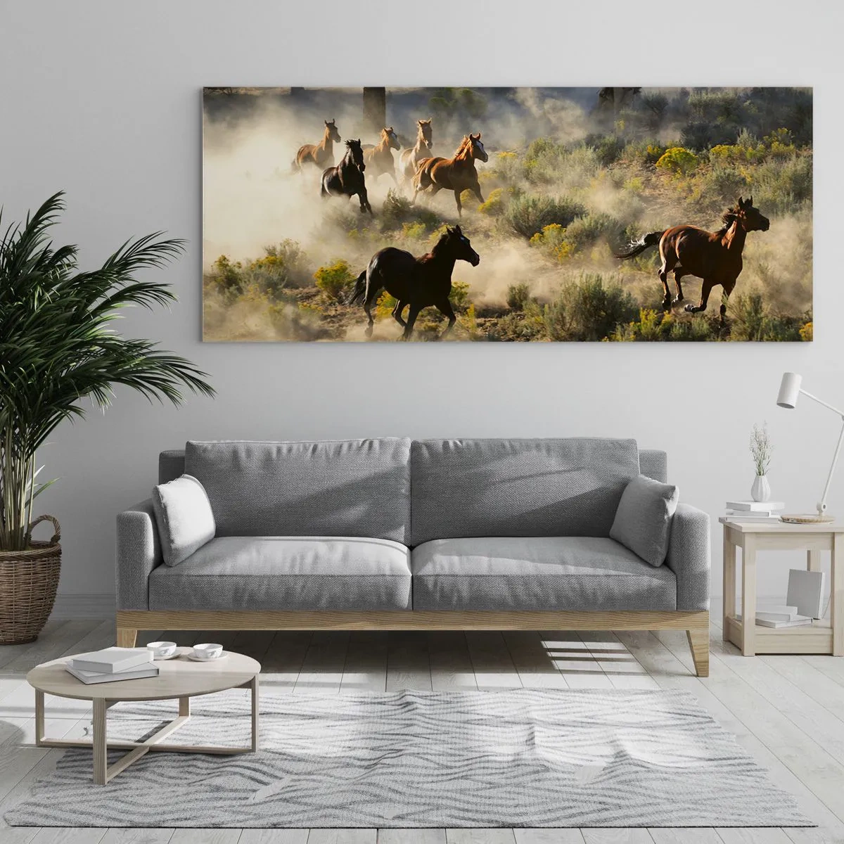 Quadro em vidro - Competição - liberdade ou força masculina? - 90x30 cm