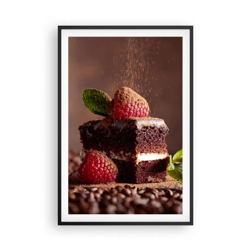 Pôster com moldura preta - A vida é doce - 61x91 cm