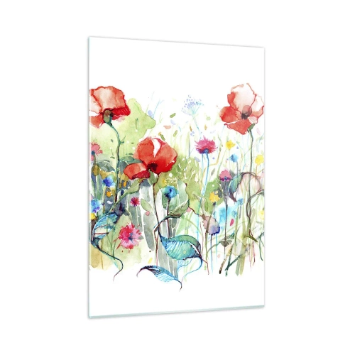 Quadro em vidro - Prado florido de maio - 50x70 cm