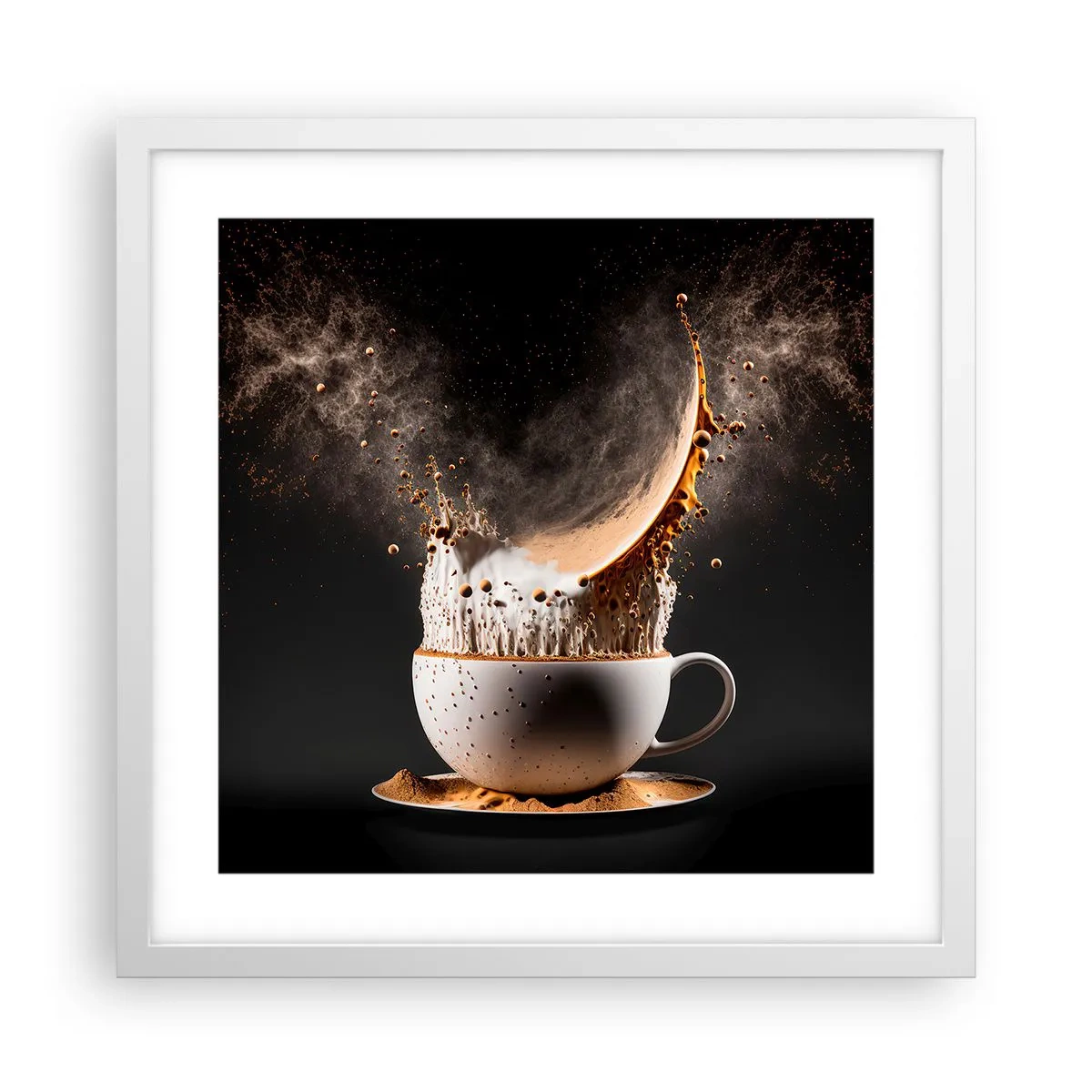 Pôster em moldura branca - Uma explosão de sabor - 40x40 cm