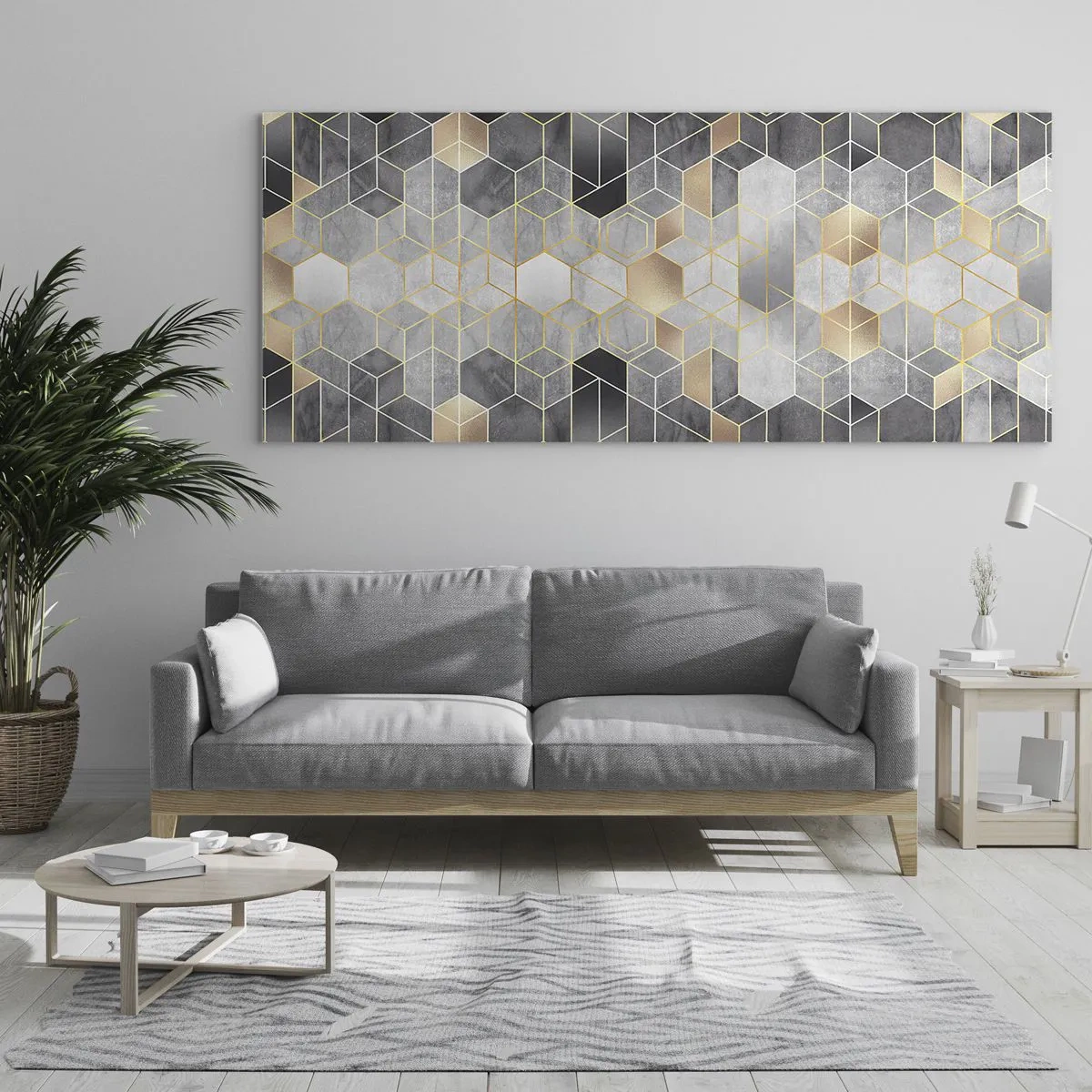 Quadro em vidro - Composição do diamante - 120x50 cm