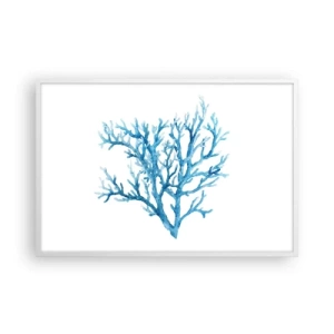 Pôster em moldura branca - Filigrana náutica - 91x61 cm