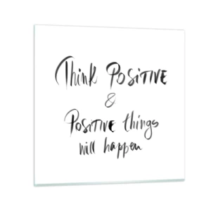 Quadro em vidro - Como viver? - 30x30 cm