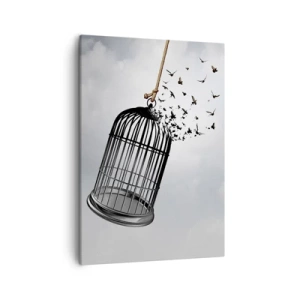 Quadro em tela - Fé... Esperança... Liberdade! - 50x70 cm