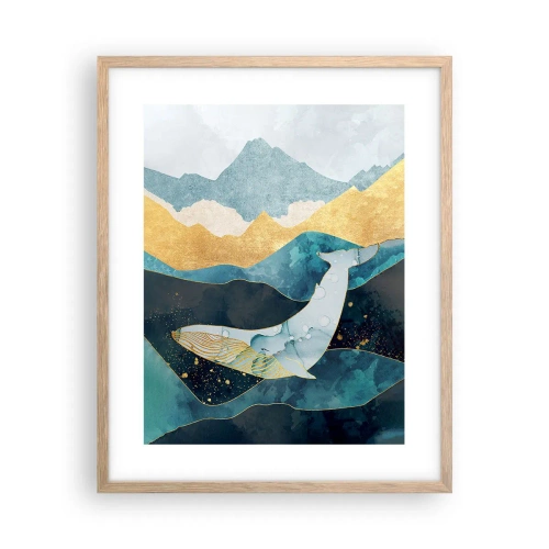 Pôster com moldura de carvalho claro - A beleza fresca do norte - 40x50 cm