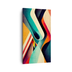 Quadro em tela - Composição intensa - 45x80 cm