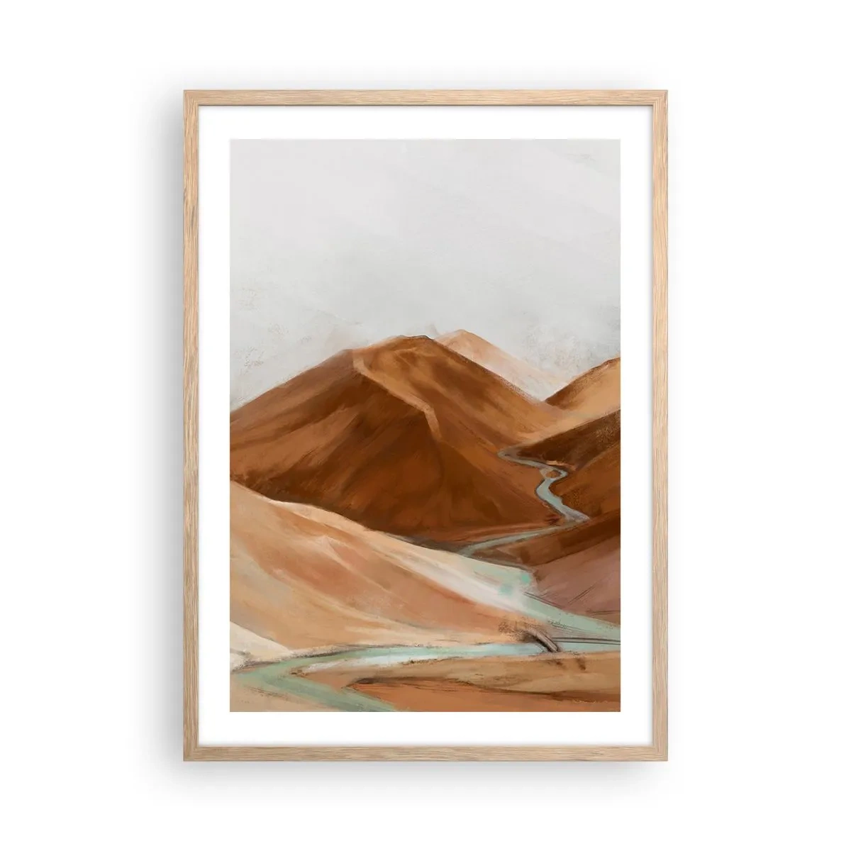 Pôster com moldura de carvalho claro - Para a fonte - 50x70 cm