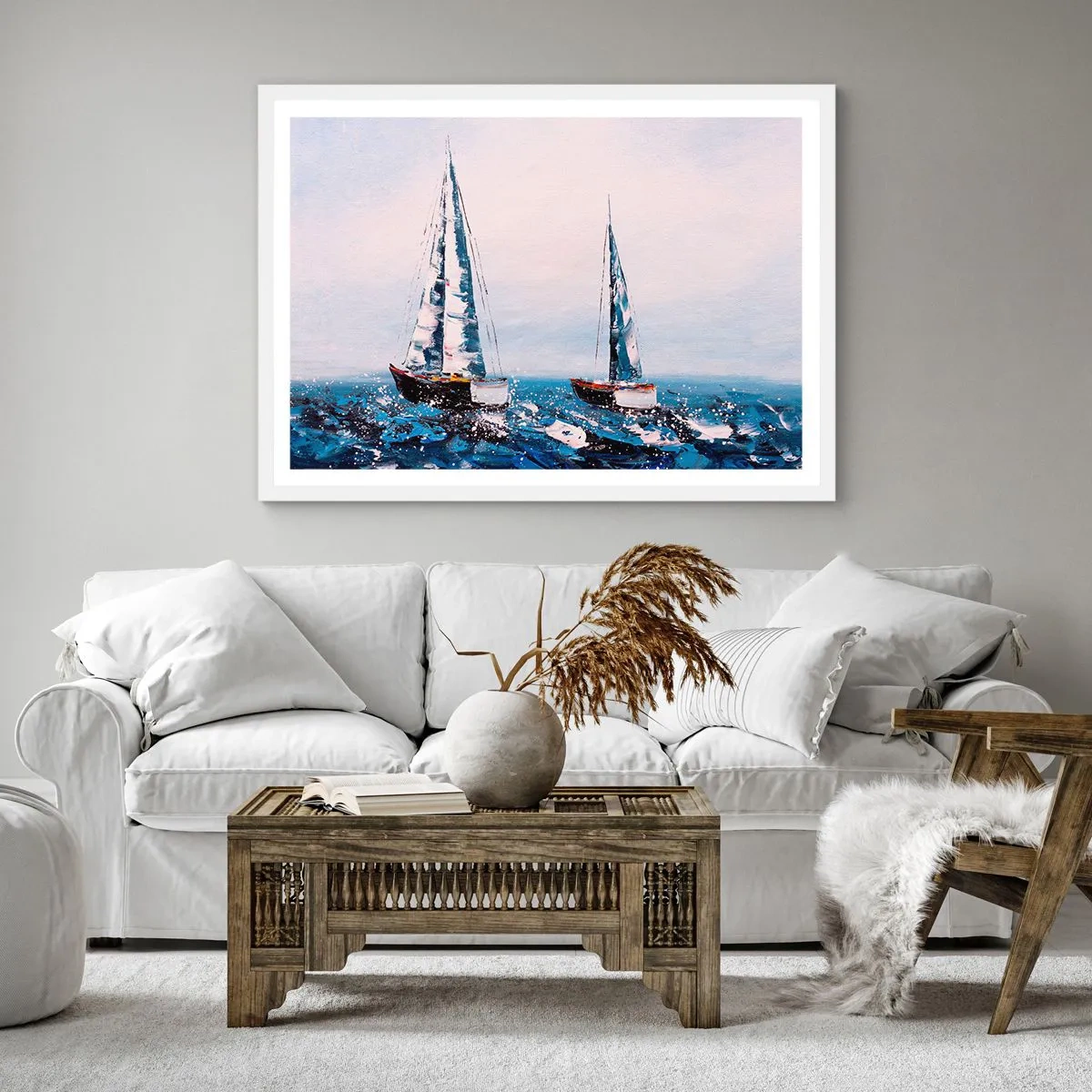 Pôster em moldura branca - Irmandade do vento - 50x50 cm