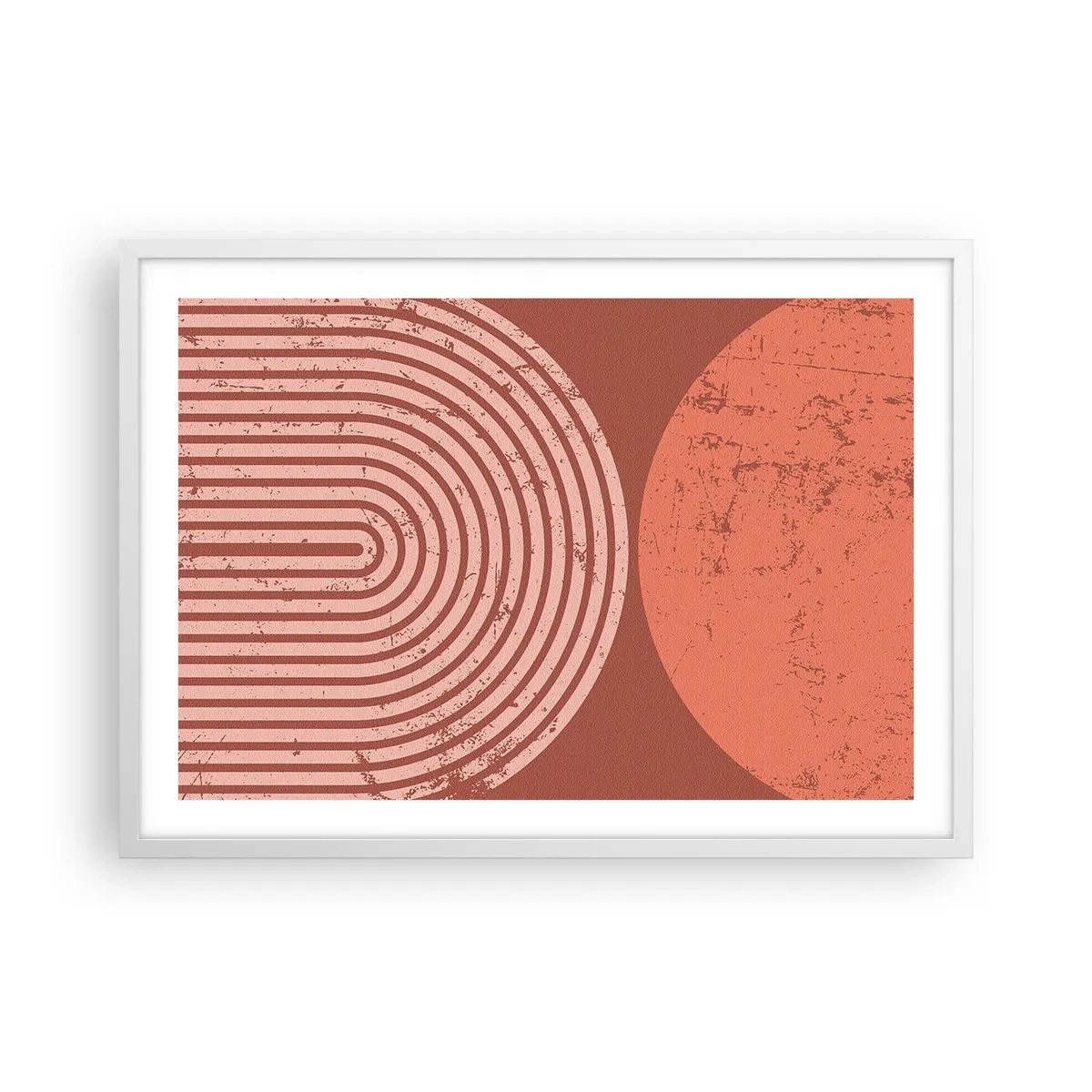 Pôster em moldura branca - Relacionamento próximo - 70x50 cm