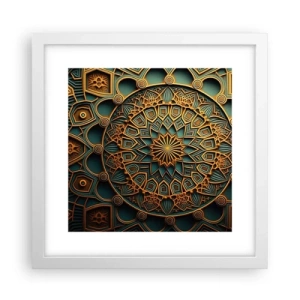 Pôster em moldura branca - Em uma atmosfera árabe - 30x30 cm