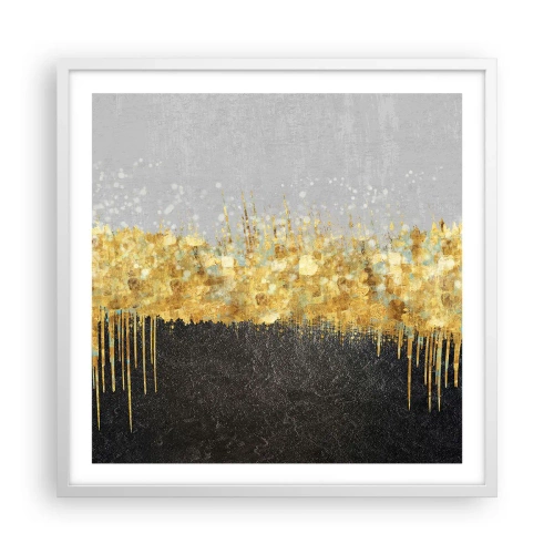 Pôster em moldura branca - Para dentro e para cima - 60x60 cm