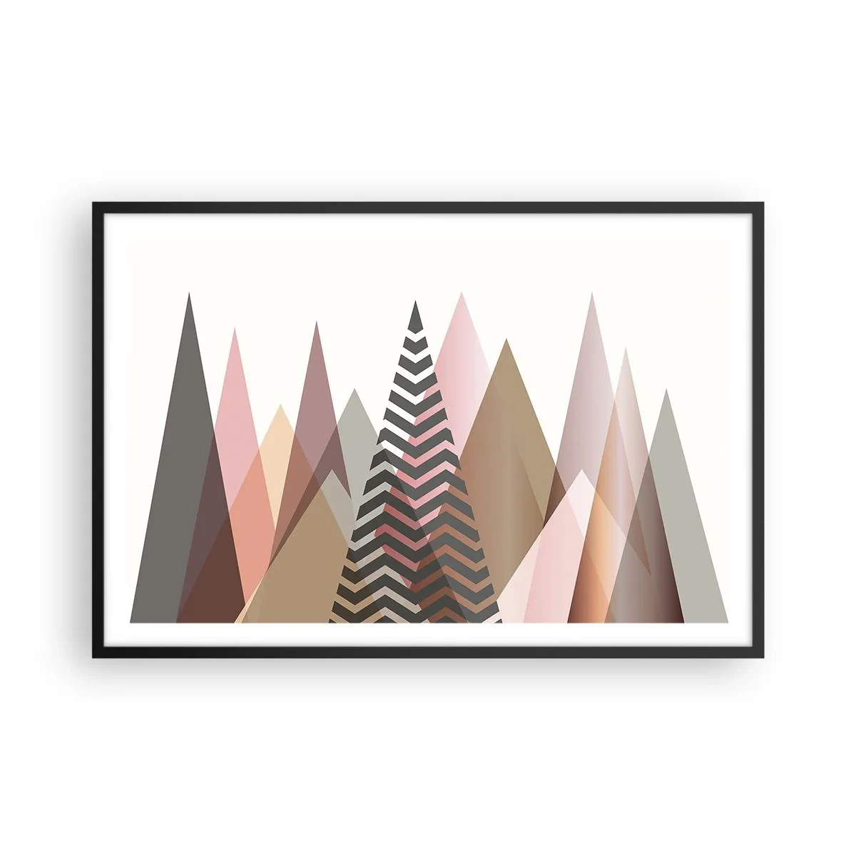Pôster com moldura preta - Vista piramidal - 91x61 cm