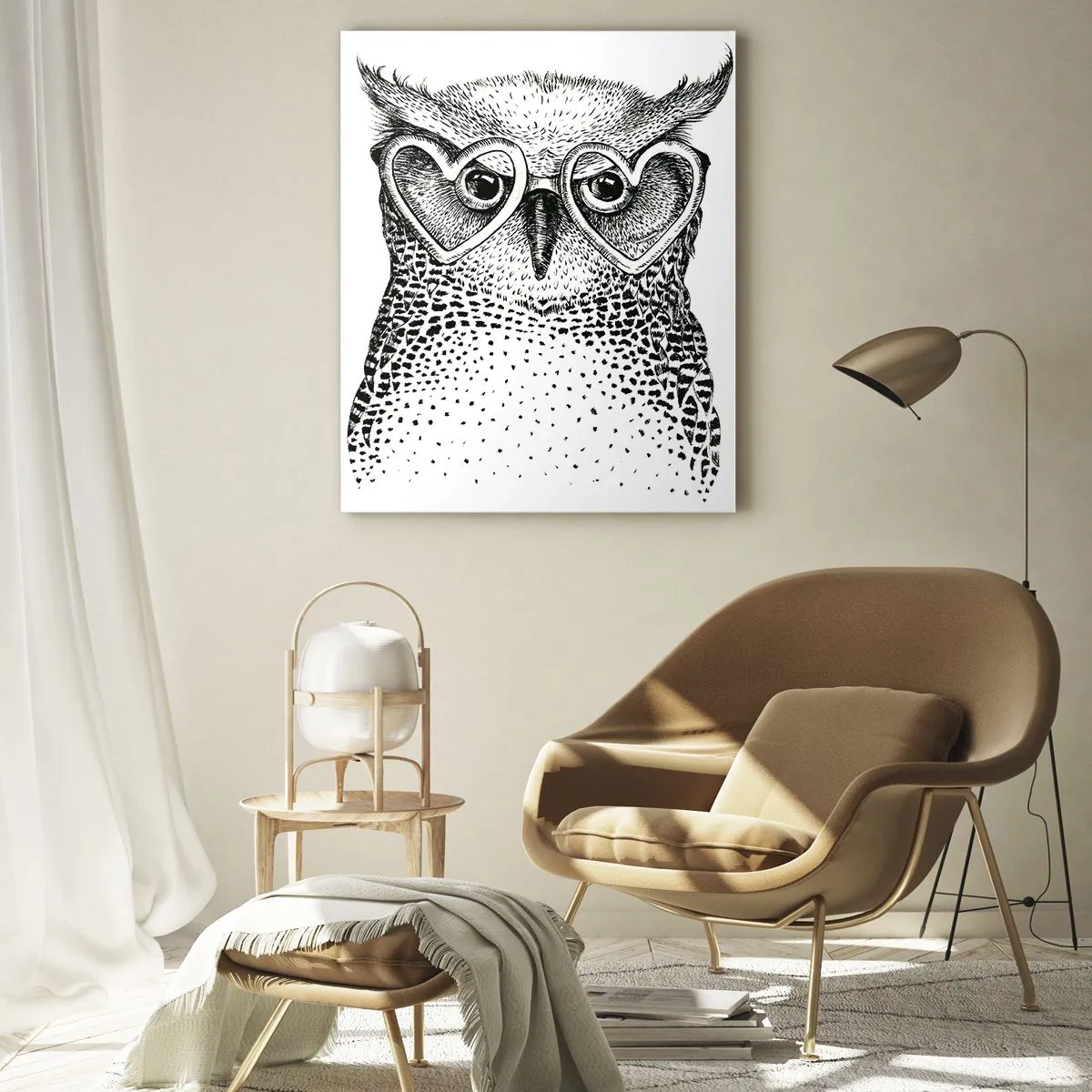 Quadro em vidro - Sabiamente e amorosamente - 50x70 cm