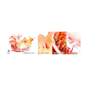 Amostra de Papel de Parede Standard Eco - Refresco suculento - Abstração, Laranja, Gráficos - 100x30 cm