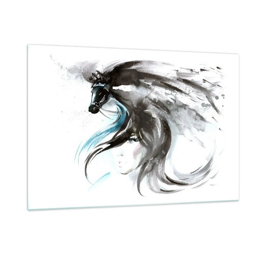 Quadro em vidro - O galope do Príncipe Negro - 120x80 cm