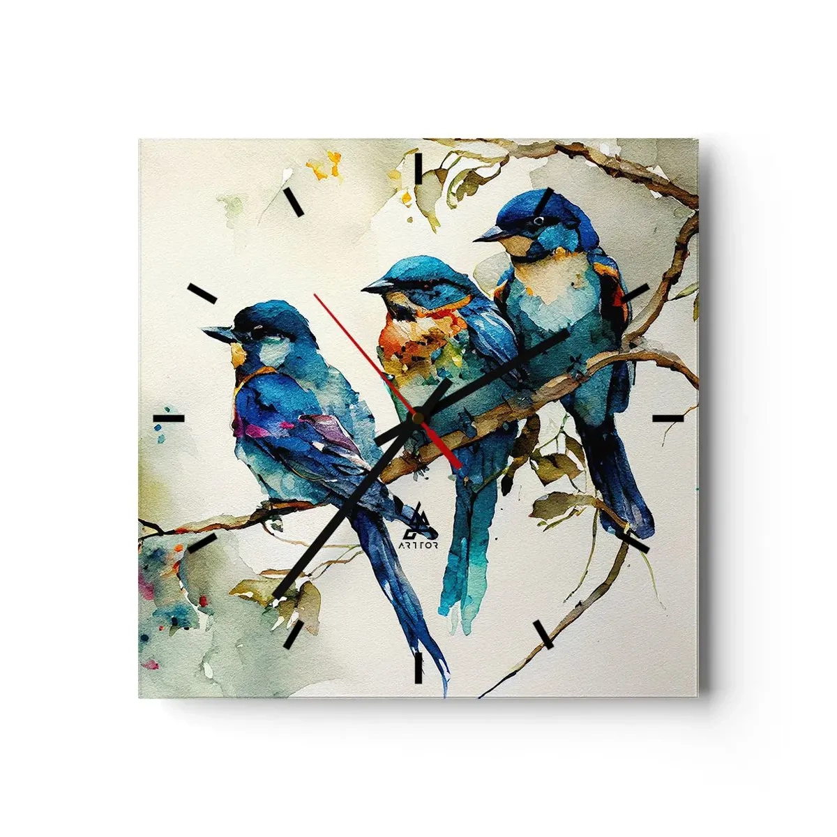 Relógio de parede - Relógio em vidro - Ele ficou ofendido? - 40x40 cm
