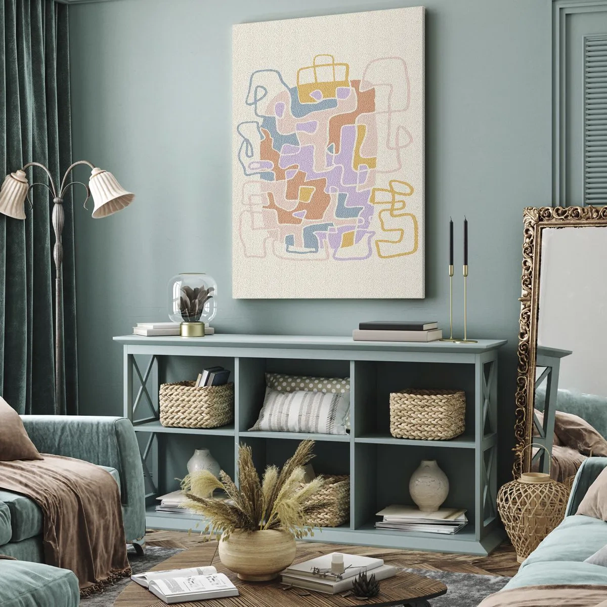 Quadro em tela - Labirinto – uma aventura alegre - 80x120 cm