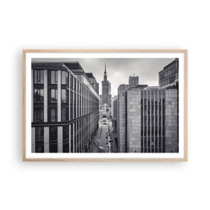 Pôster com moldura de carvalho claro - Vale de Varsóvia - 91x61 cm