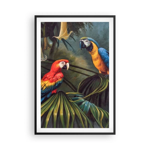 Pôster com moldura preta - Romantismo nos trópicos - 61x91 cm