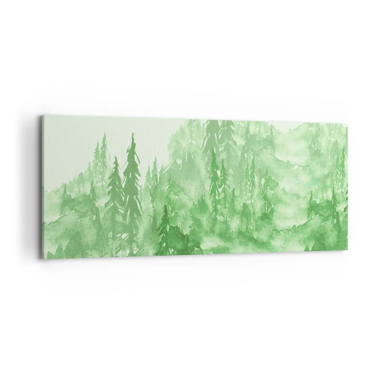 Quadro em tela - Desfocado pela névoa verde  - 120x50 cm