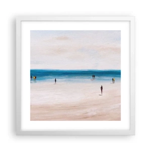 Pôster em moldura branca - Uma necessidade natural - 40x40 cm