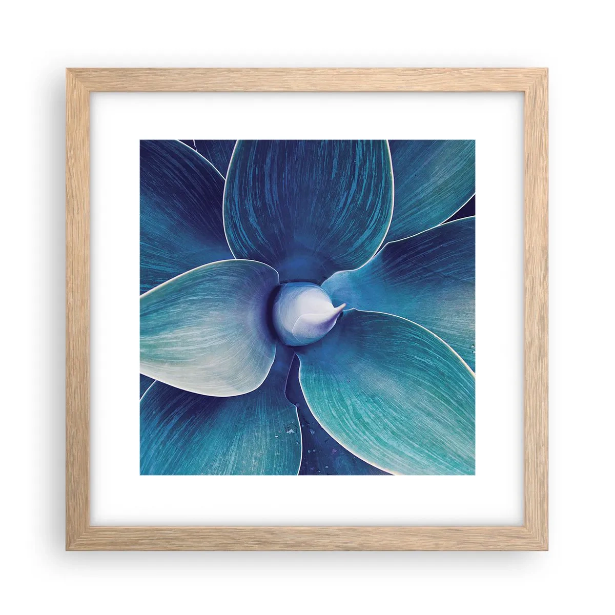 Pôster com moldura de carvalho claro - O azul do céu - 30x30 cm