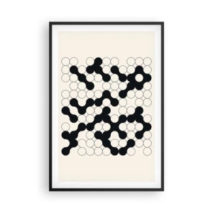 Pôster com moldura preta - Jogo chinês – variação - 61x91 cm