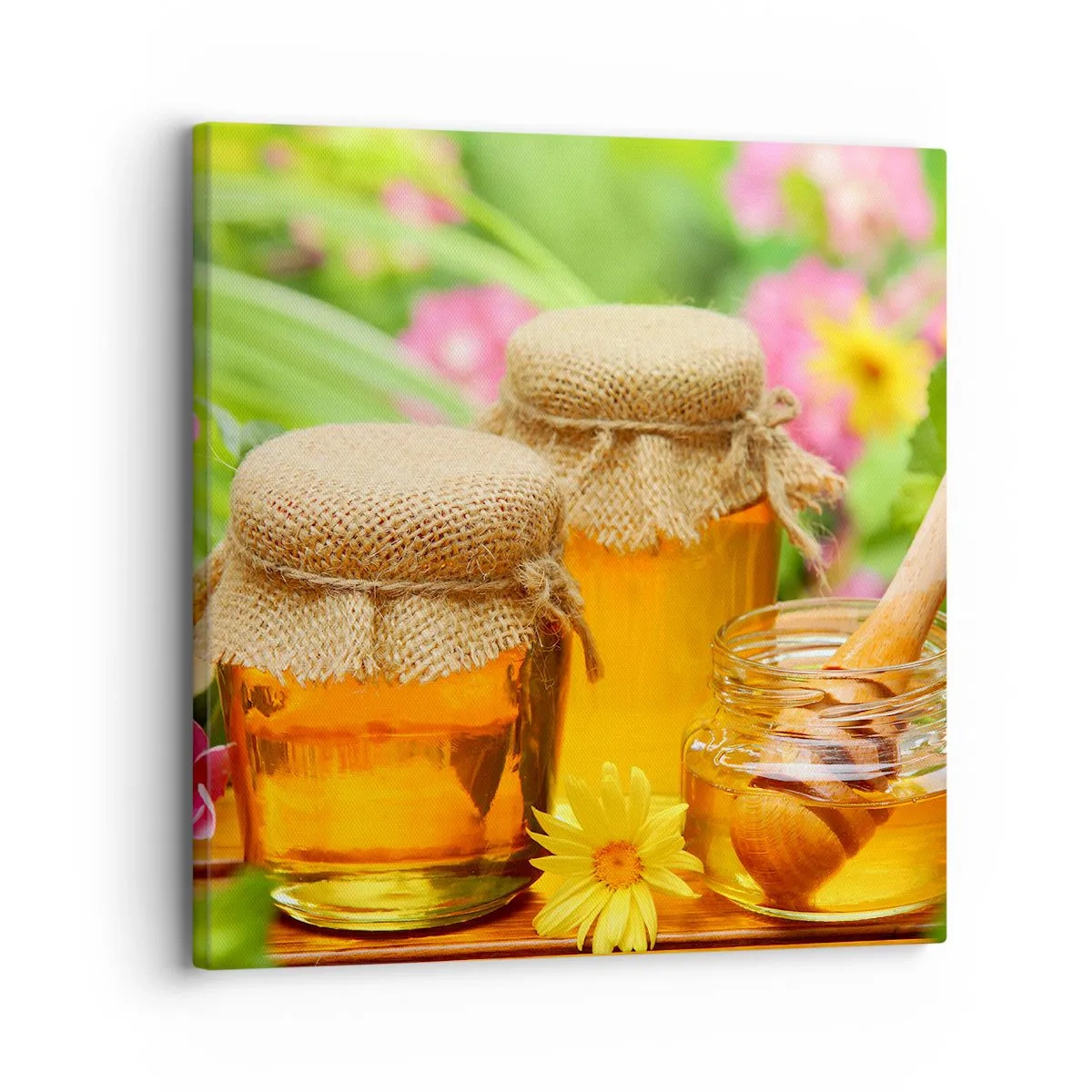 Quadro em tela - Doce e floral - 30x30 cm