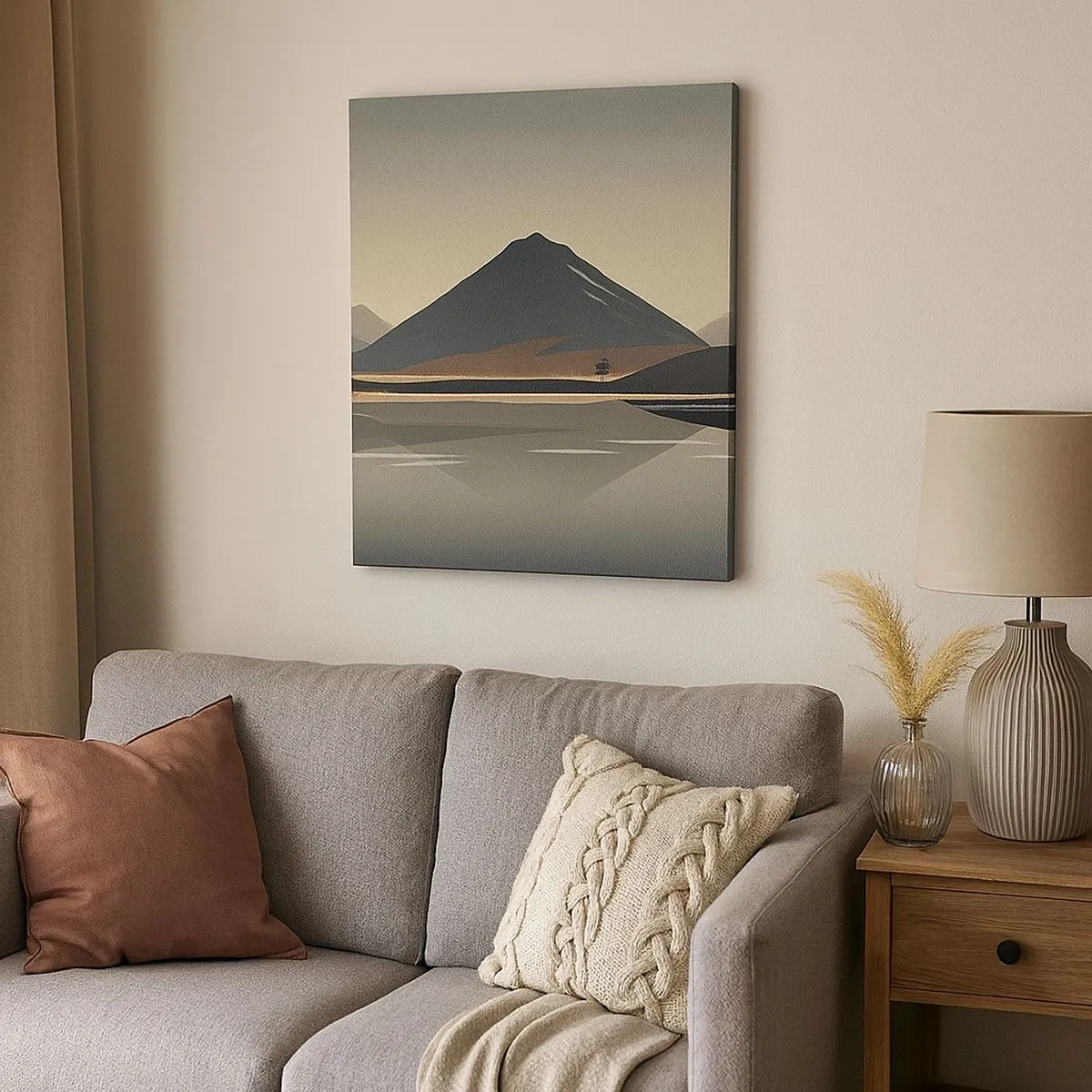 Quadro em tela - Reflexo de espelho - 30x30 cm