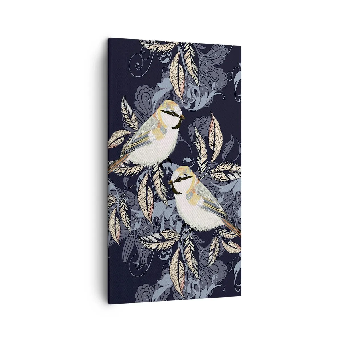 Quadro em tela - Canto amarelo-azul - 45x80 cm