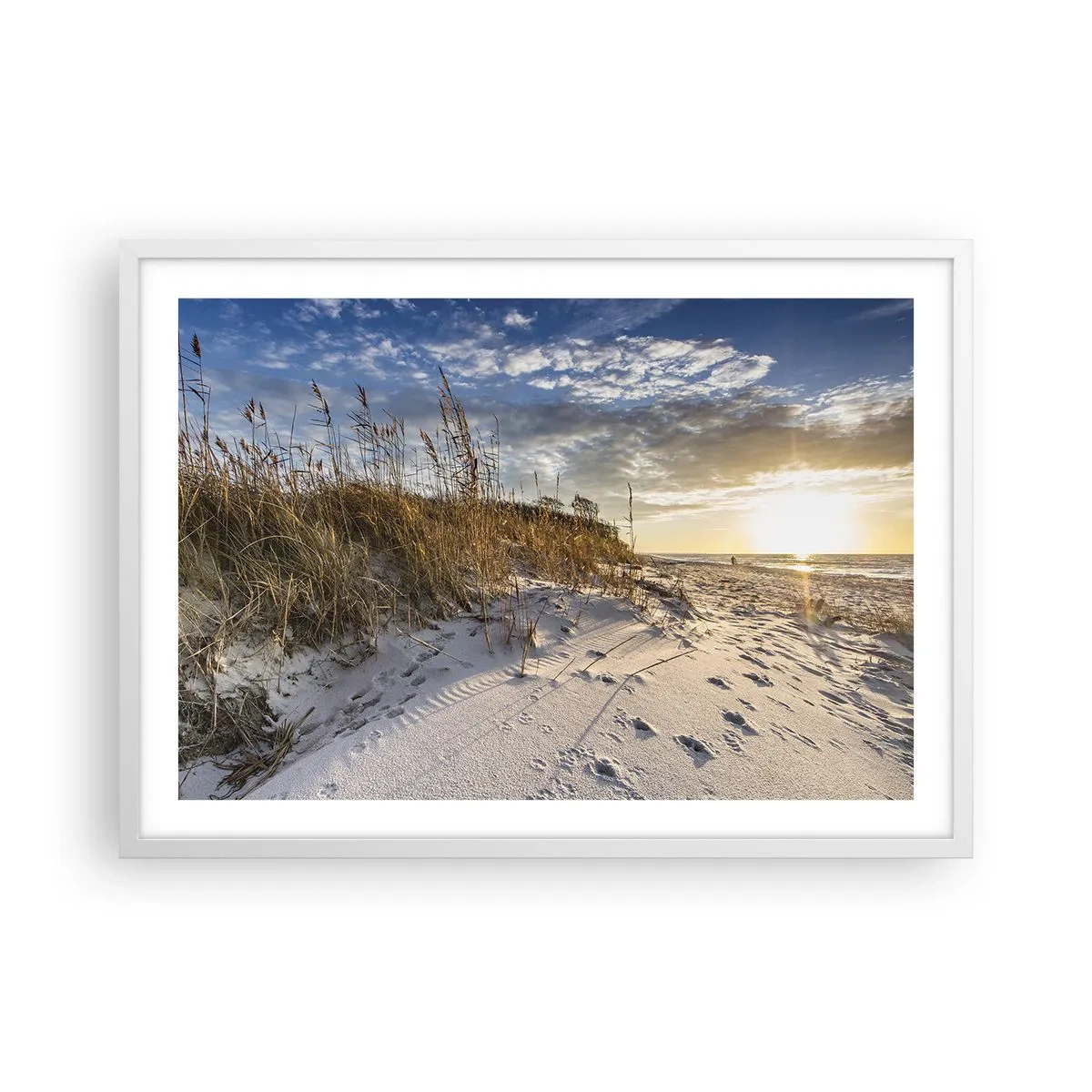 Pôster em moldura branca - Um convite para um passeio - 70x50 cm