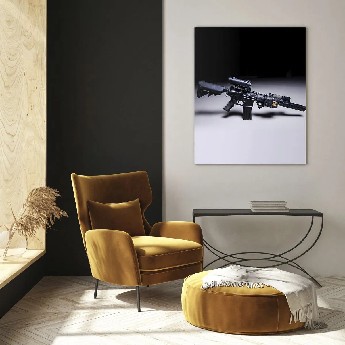 Quadro em vidro - O Cavaleiro das Trevas - 50x70 cm